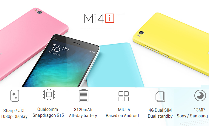 Xiaomi Mi 4i 4G Dual Sim Card